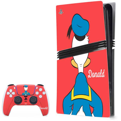 Disney Friends Donald Duck Backwards PS5 Pro Bundle Skin